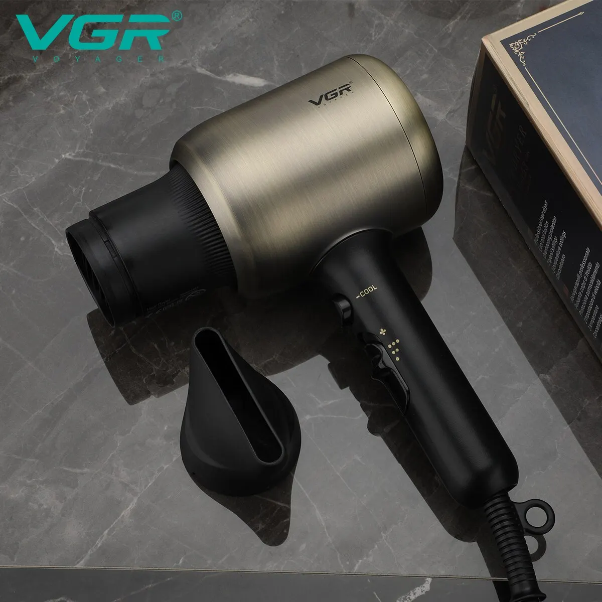 VGR Hair Dryers Professional Chaison Hair Dryer Wired Blow Dryer Hot and Cold Adjustment Hair Salon for Household Use V-453