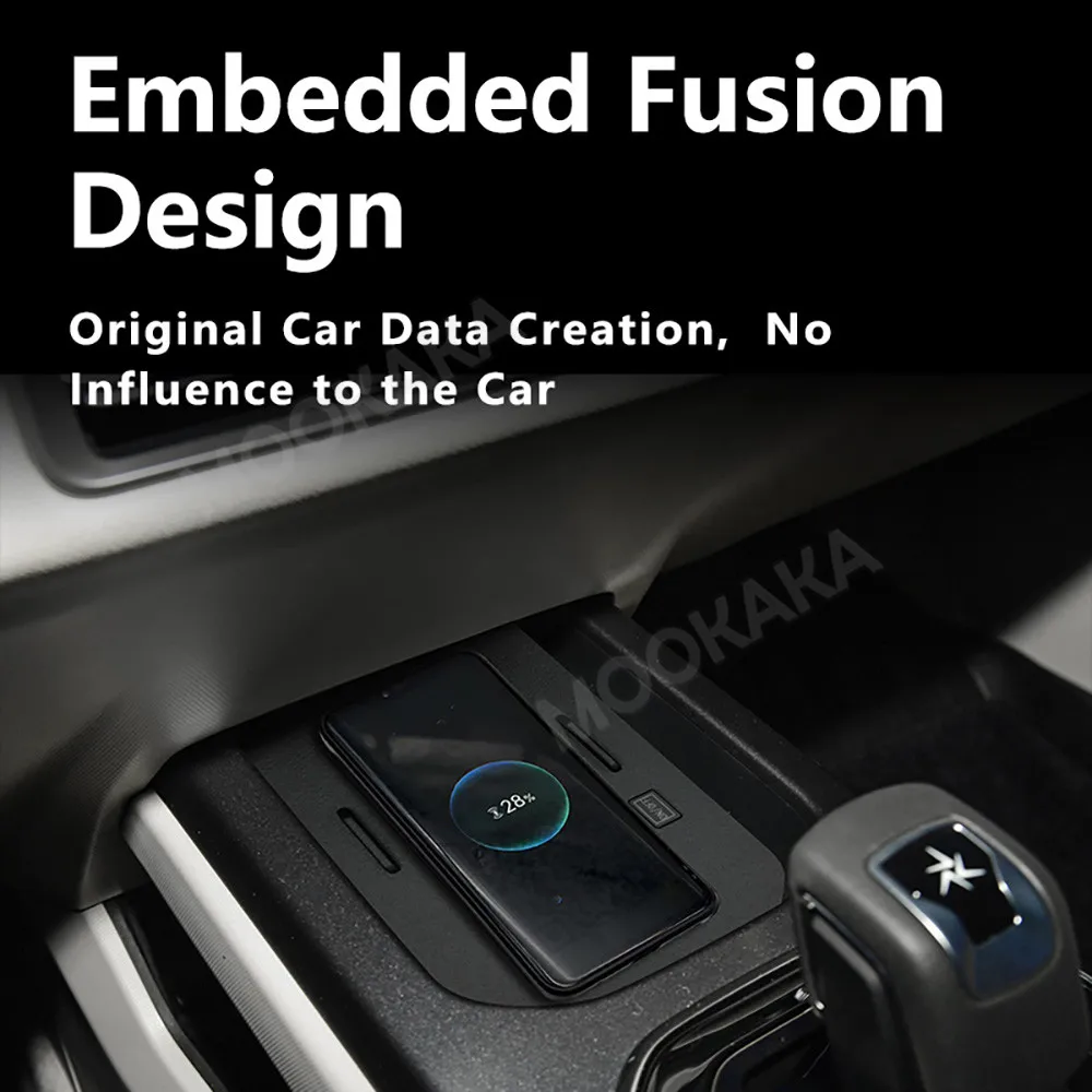 For Geely ICON 2023 Quick QI Car Wireless Charger Fast Charging Intelligent Infrared Phone Dashboard