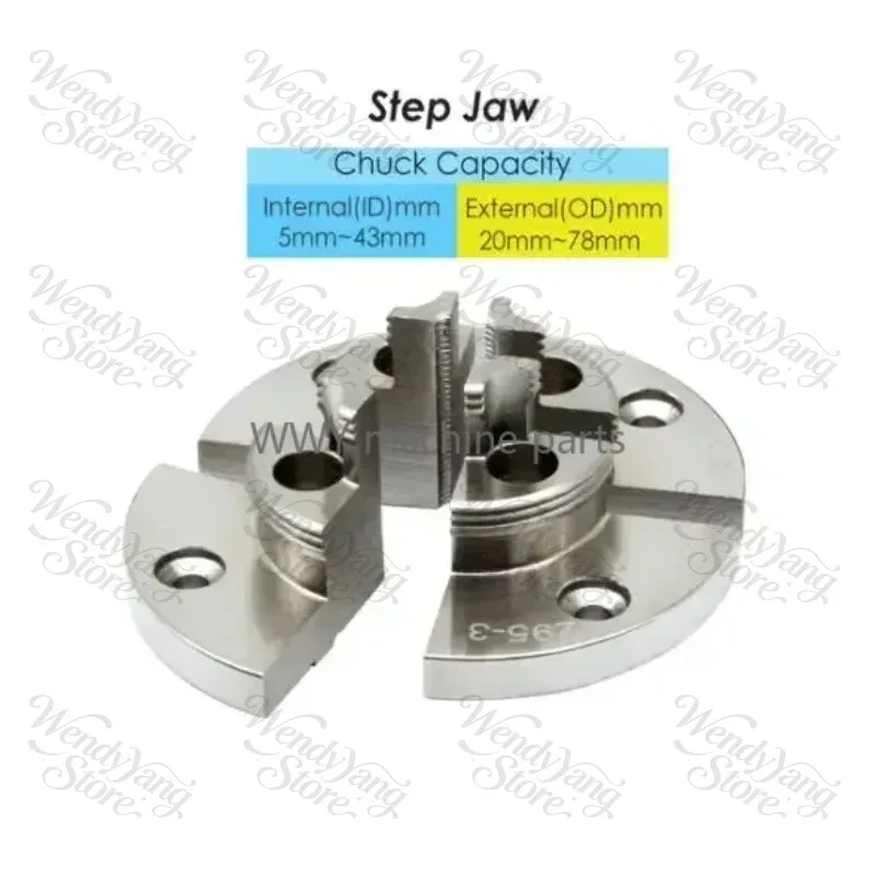 Suitable for Turning A100mmFour JawSelf Centering Woodworking Lathe Vortex C with A  Plated Stepped Round Pin Clamp Sleeve