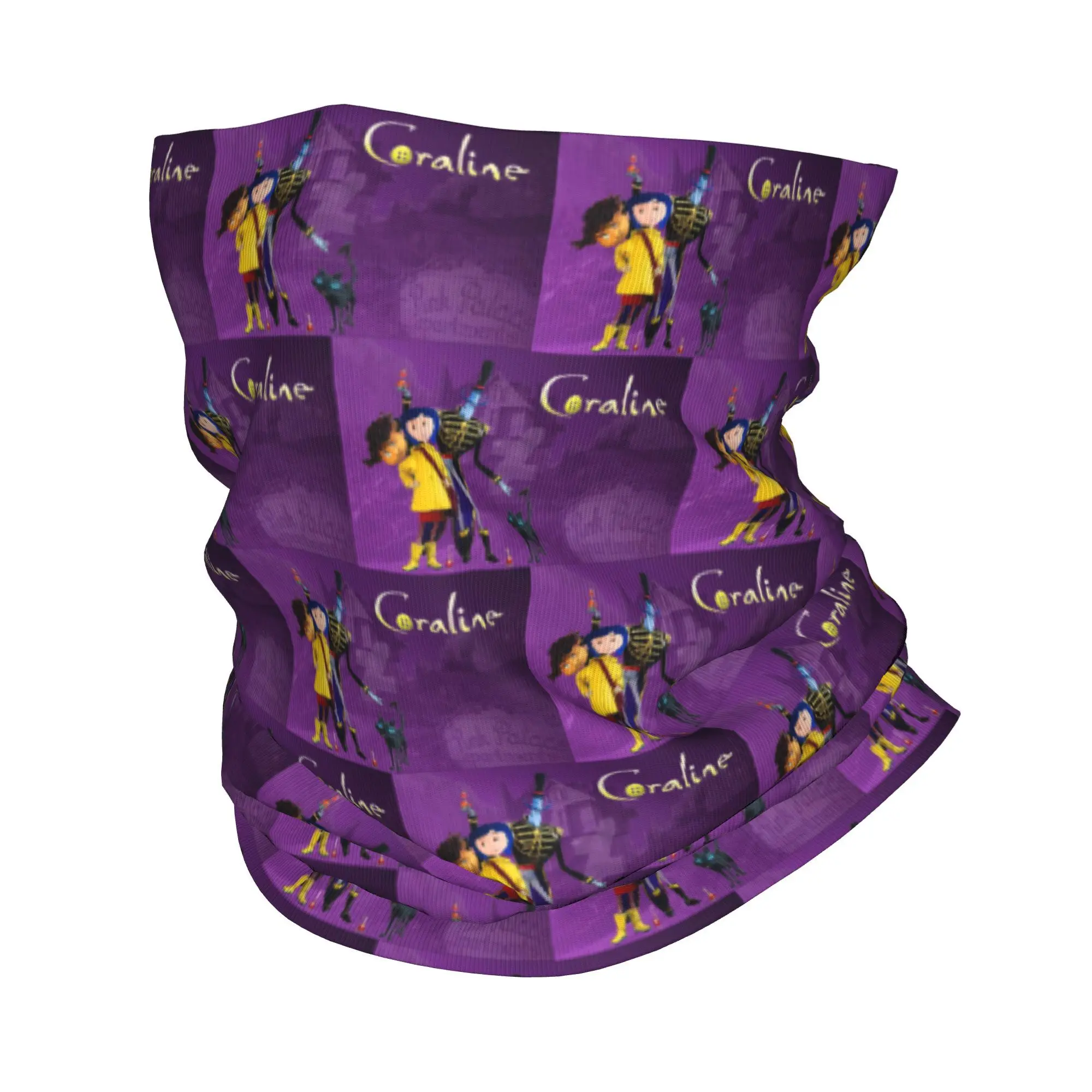 

Coralines Halloween Cartoon Anime Bandana Neck Gaiter Printed Wrap Scarf Multi-use Headband Riding Unisex Adult Washable