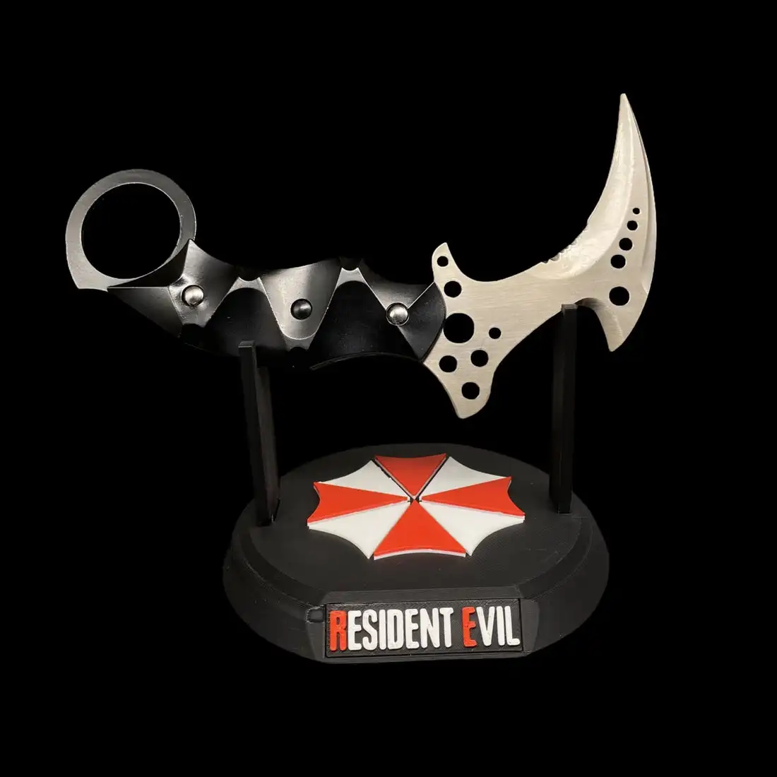 Cuchillo Karambit Resident Evil de 20cm, modelo de juego, cuchillos de garra periférica, accesorios de Cosplay, adorno coleccionable sin afilar, juguete para regalo para niño