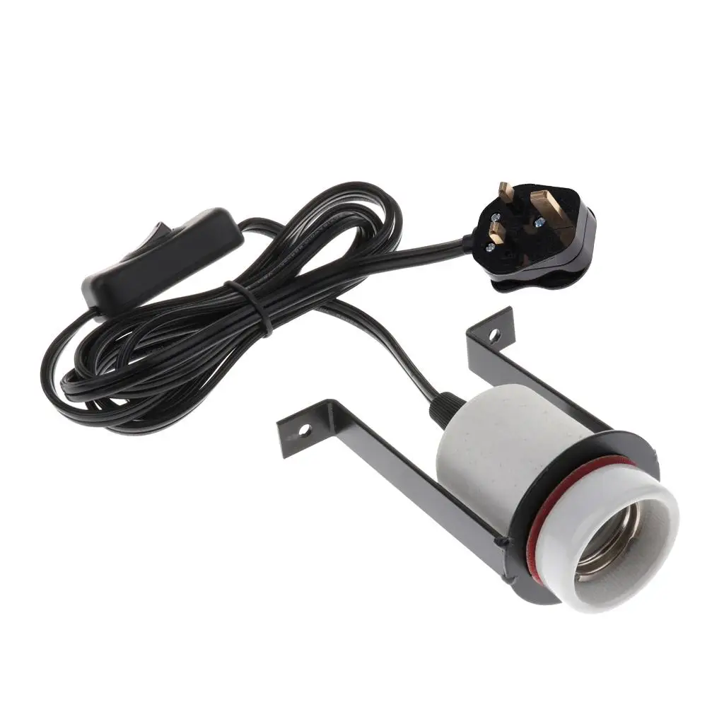 Ceramic Heat Lamp Holder for Reptile Terrarium Clamp Mount Basking Fixture Focused Light