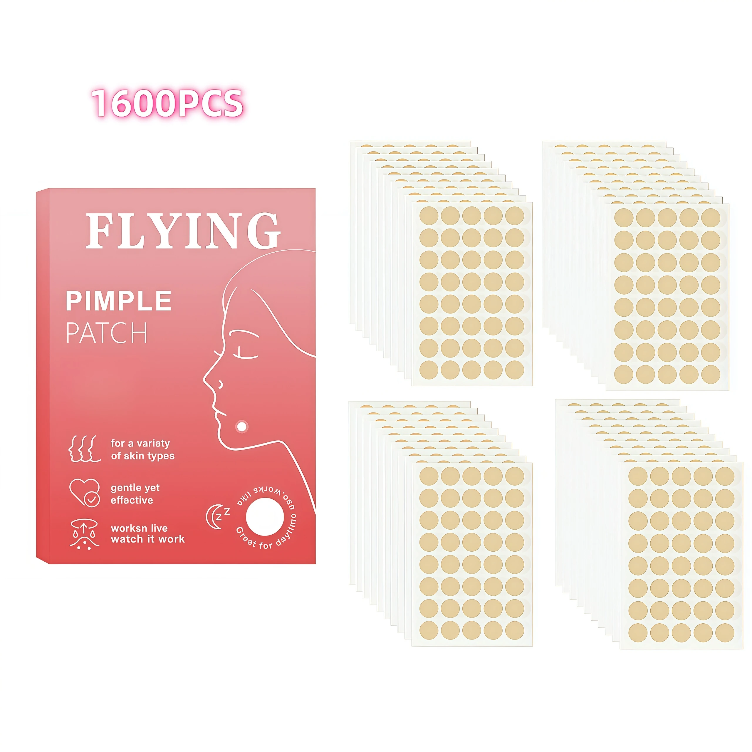 1600 Parches Mighty Patch Originales de Hidrocoloide para Acné y Espinillas, Invisibles + Cubre Imperfecciones Diurnas, Cuidado de la Piel Coreano