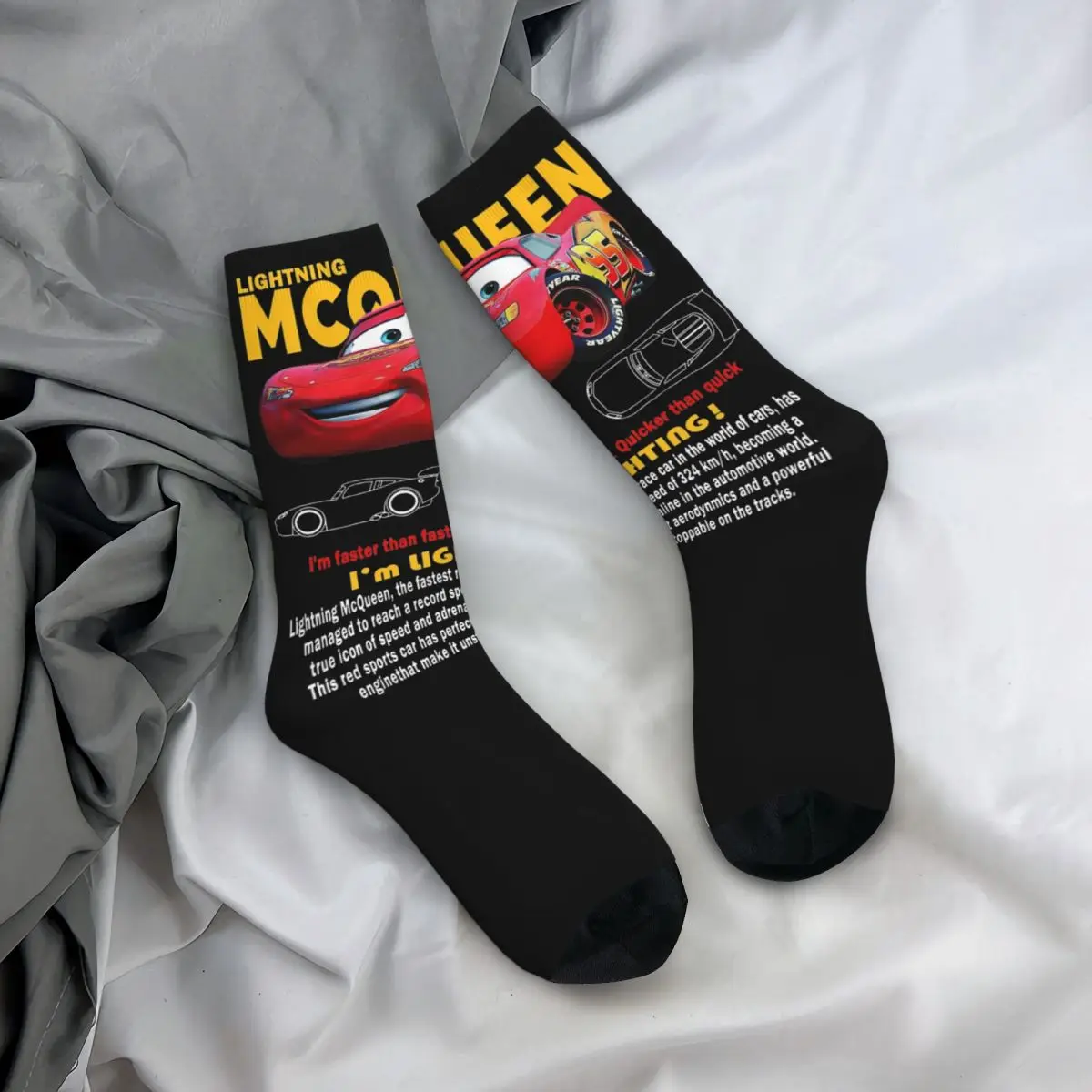 Cars Lightnings Mcqueen Socks Men\'s Women\'s Casual Socks Harajuku Spring Summer Autumn Winter Socks Gifts