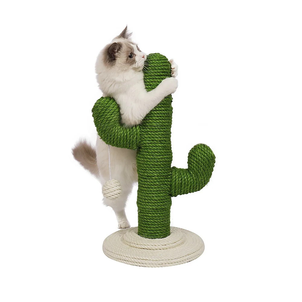 

Manufacture Wholesale Funny Cat Toy Sisal Simple Cactus Cat Scratch Post Large Cat Tree
