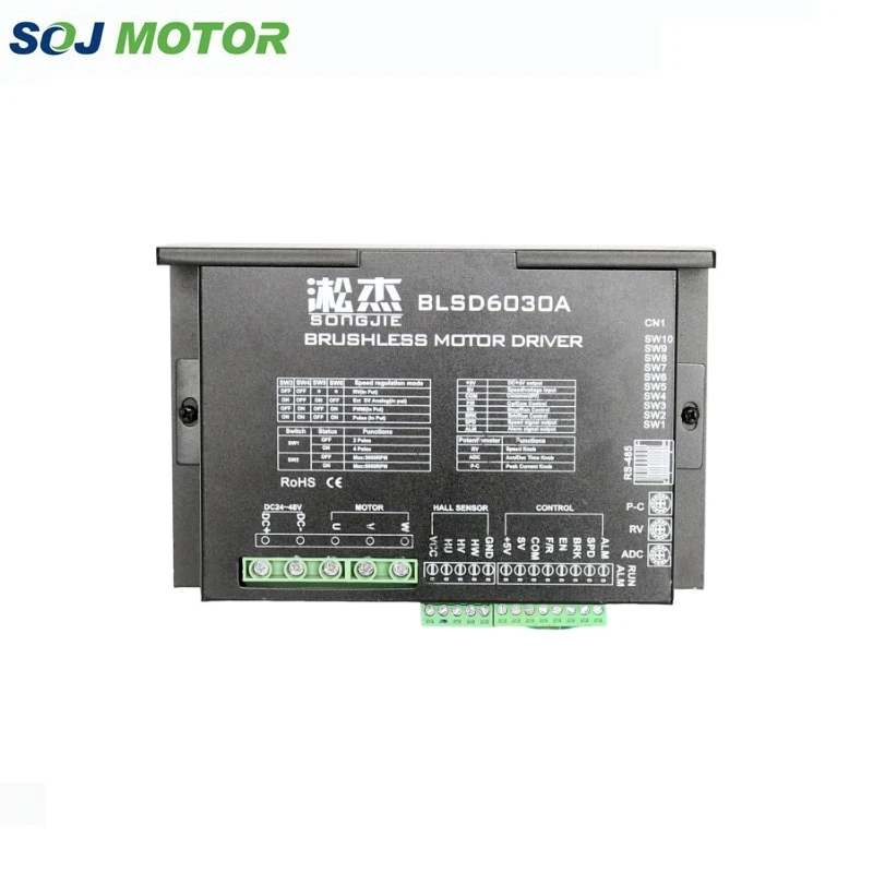 6030A 24v 36v 48v BLSD Serie Borstelloze Motor Driver Handleiding 3000rpm Bldc Motor Driver Controller