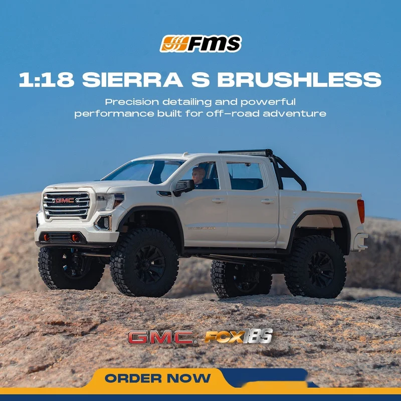 

Fms Fcx18s 1 18 Gmc Sierra S Brushless Rc Off Road Remote Control Crawler Truck High Speed Drift For Adult Adventure
