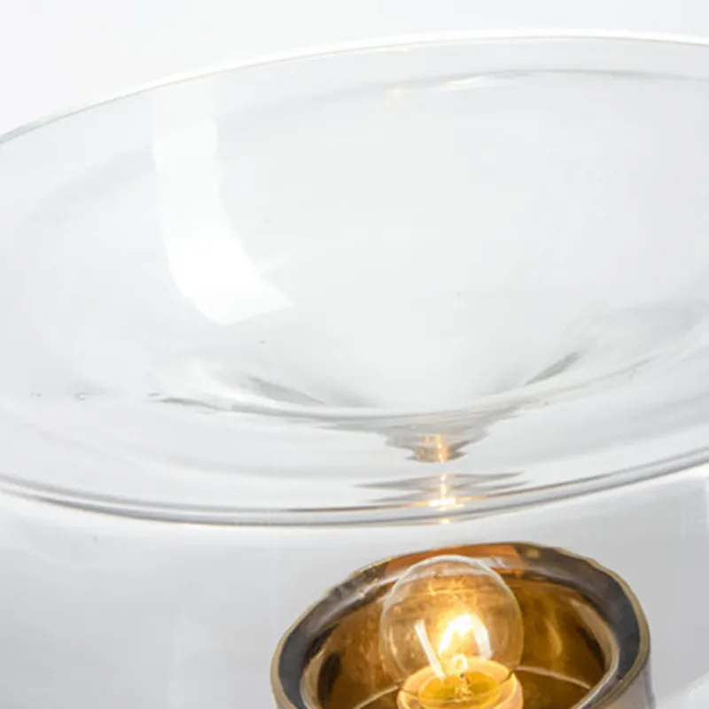 AELLA Table lights Nordic Clear glass art light Creative Swirl Design Gold Hardware Plating Restaurant Living Room bedroom lamp
