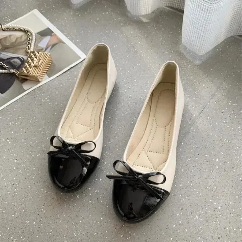 2023 Hot Selling New Solid Color Women's Shoes Slip-on Women's Flat Shoes Spring and Autumn Casual Flat Bottom Bow Women's Shoes