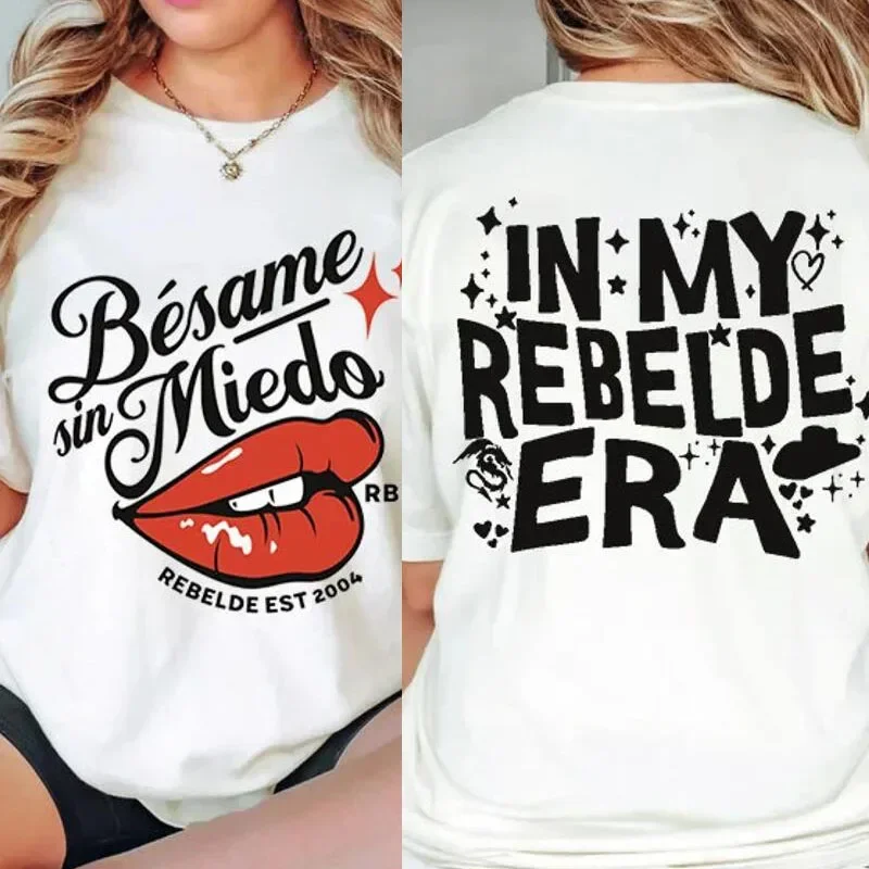 Besame Sin Miedo RBD Soy Rebelde Tour 2023 T Shirt Generacion Rebelde World Tour T-Shirt Women Men Cotton Music Lover Tee