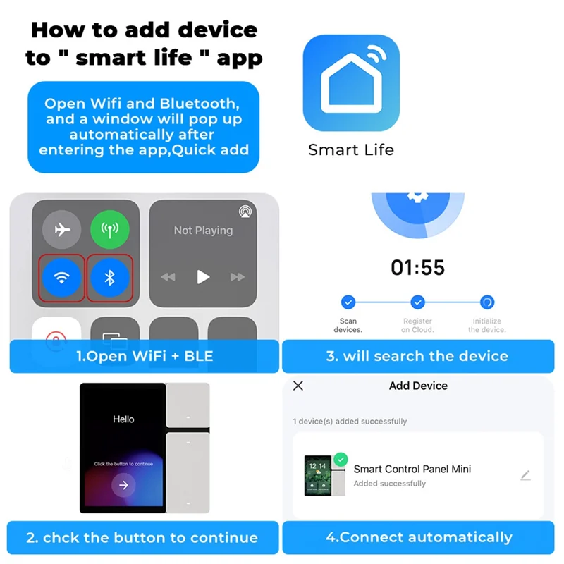 

AB46-Wifi Tuya Smart Touch Screen 3.5 Inch Panel Scene Switch IR Remote Control Central Controller For Intelligent Scenes