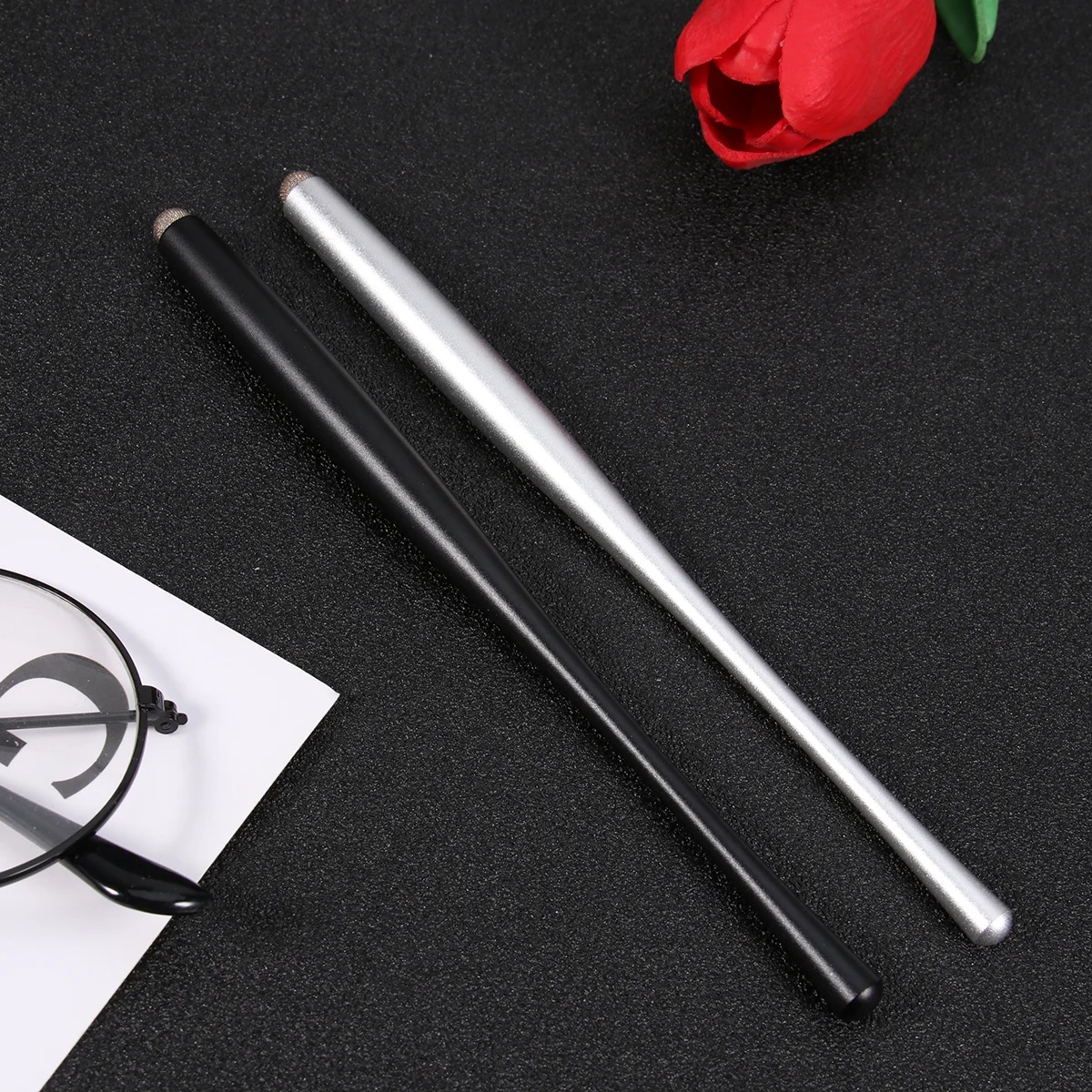 

2Pcs Metal Capacitive Pen Stylus Fiber Cloth Tip for Phone Tablet Touch Screen Capacitive Handwriting Writing Tool