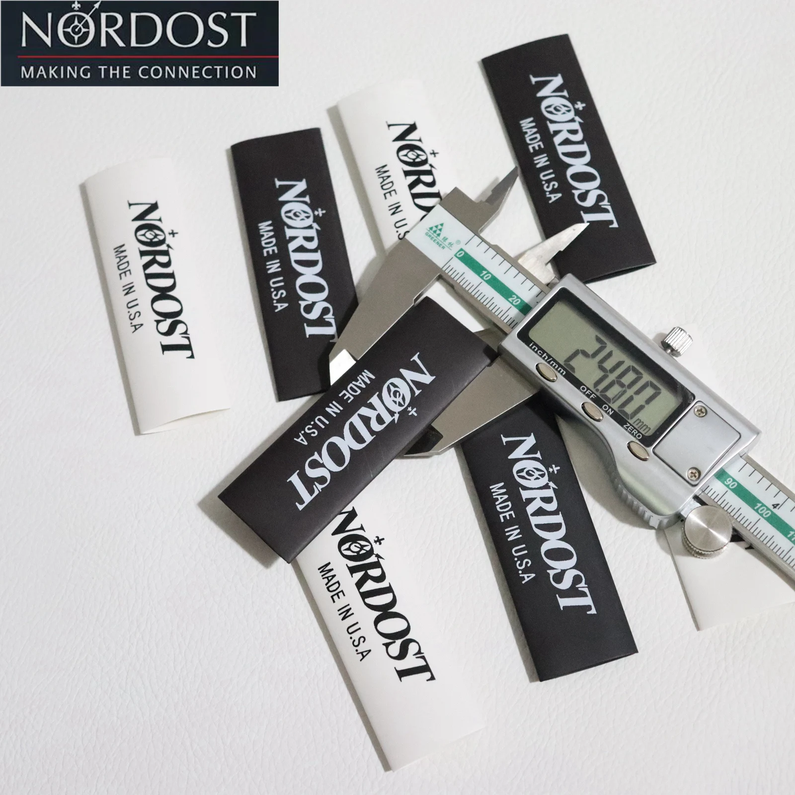 20個 8-16mm NORDOST ブランドロゴ 方向標識 厚手 高品質 絶縁 熱収縮チューブ オーディオ DIY 必須 ケーブルチューブ