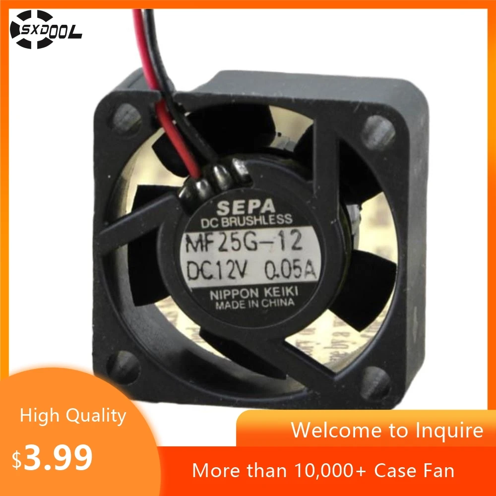 

For SEPA 2510 MF25G-12 12V 0.05A Micro Equipment Cooling Fan for Small Electronics, PCBs, and Compact Devices