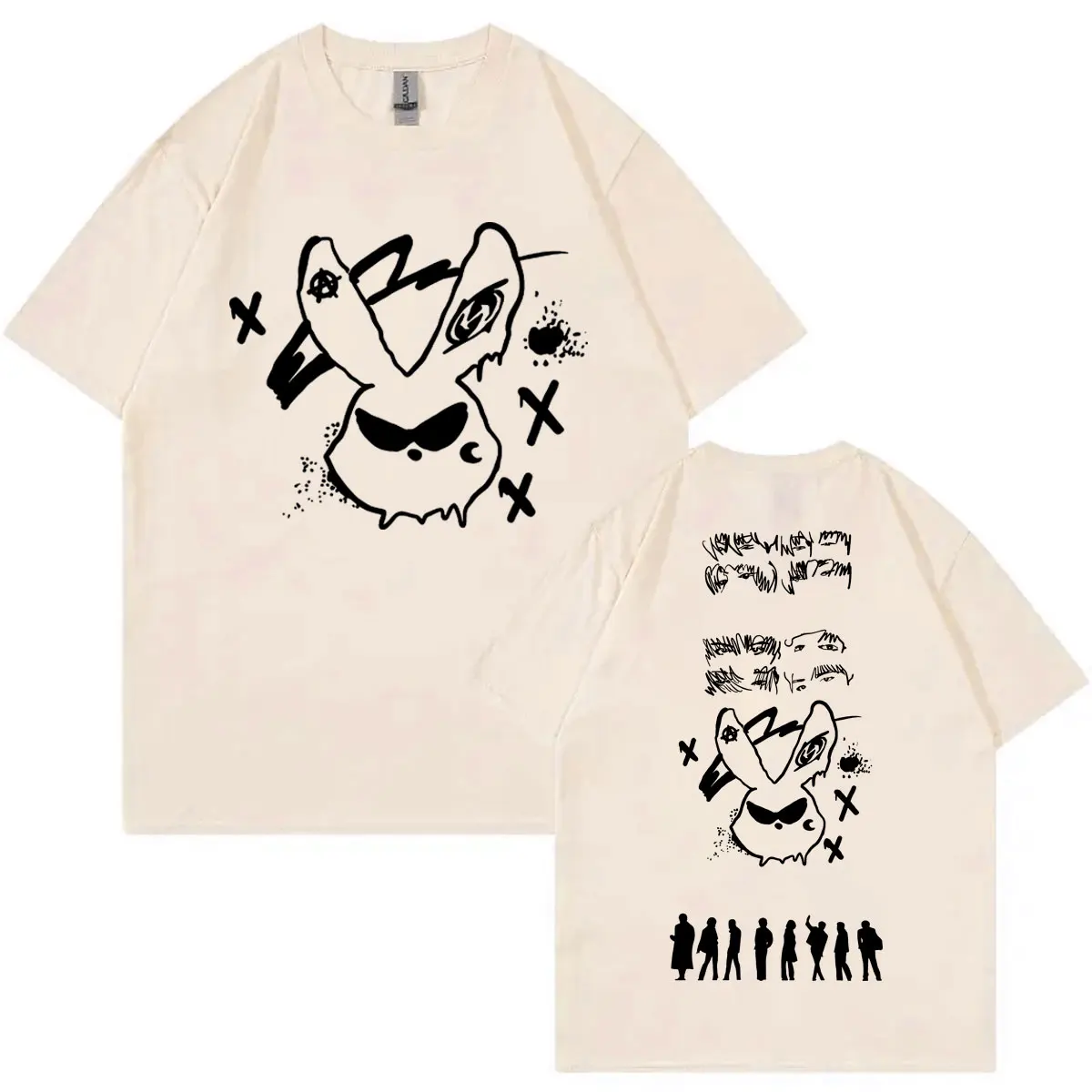 Kpop ATEEZ جولة حول العالم 2025 ميرش تي شيرت الرجال النساء خمر موضة تي شيرتات قصيرة الاكمام عالية الجودة القطن المتضخم تي شيرت #4