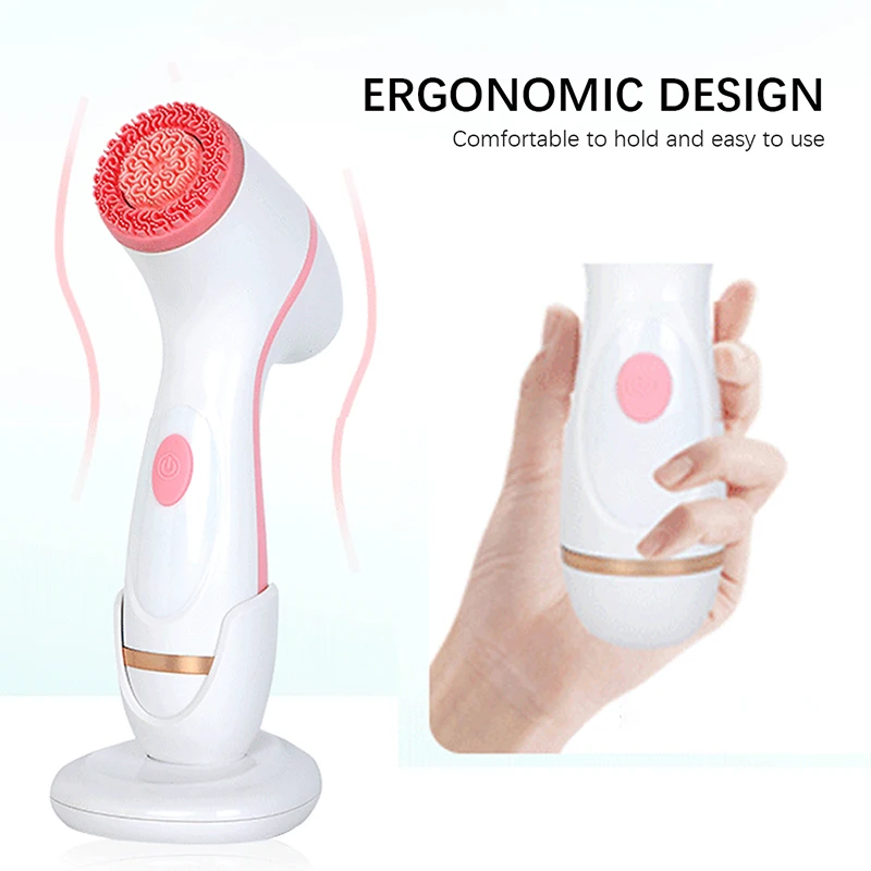Face Cleaning Device Skin Care Face Massager Electric Silicone Face Scrub Brush Pore Cleanser