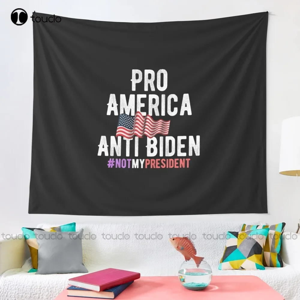 New Pro America Anti Biden Tapestry Funny Tapestries Tapestry Tapestry Wall Hanging For Living Room Bedroom Dorm Room Home Decor