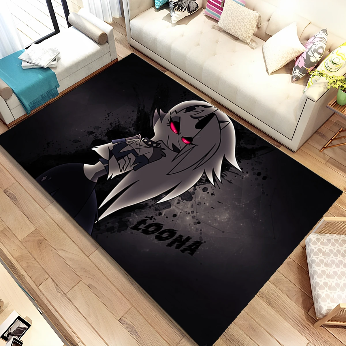 Helluva Boss Blitzo Adult Animation Cartoon Area Rug,Carpet for Home Living Room Bedroom Sofa Doormat Decor,Non-slip Floor Mat