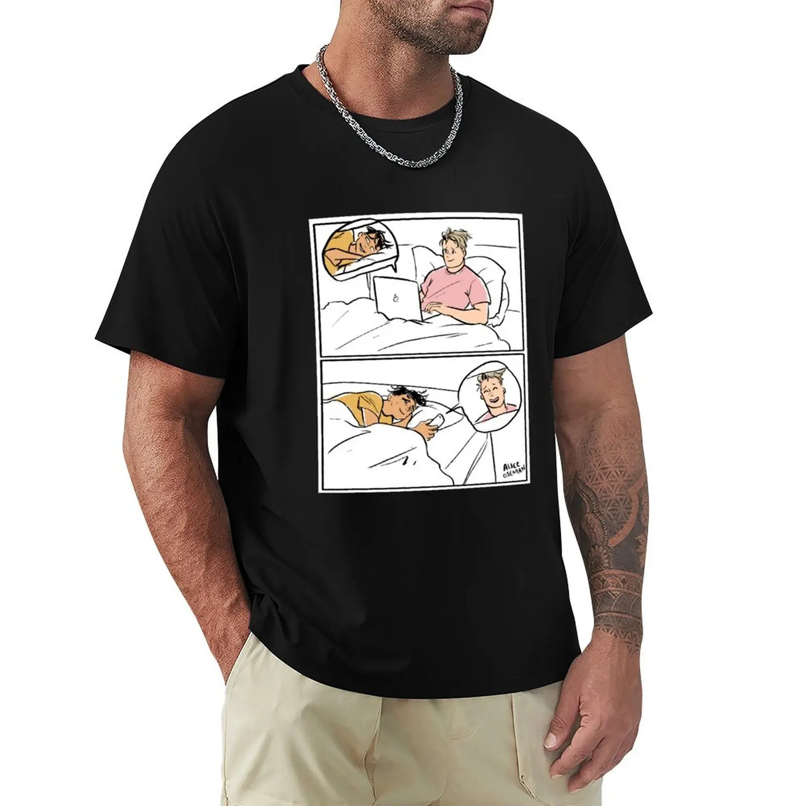 Long Distance 1 T-Shirt Trendy Pattern T-Shirt for Men