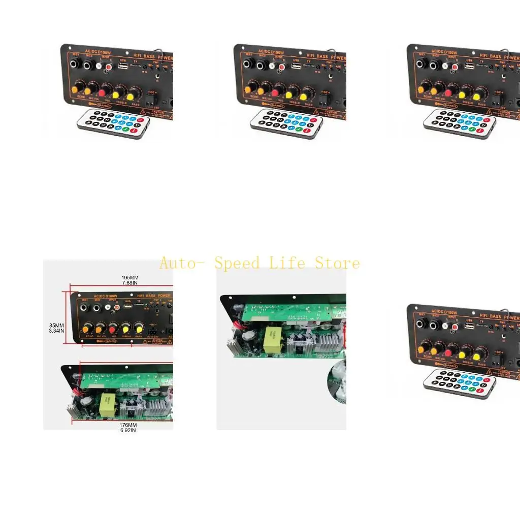 02DA لوحة مكبر كهربائي BT5.0 لمكبر الصوت 8-12in راديو FM/ثلاثي/مضخم صوت جهير- #1