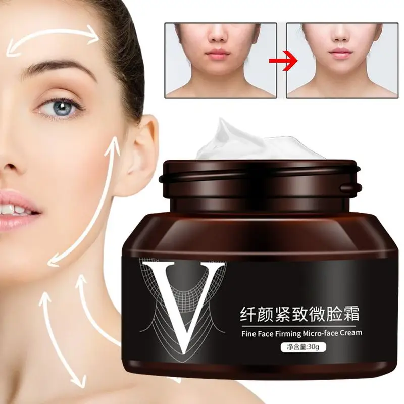 Firming Face-lift Slimming Cream 30g V-Shape Slimming Removal Masseter Muscle Double Chin Face Fat Burning Anti-Wrinkle Products