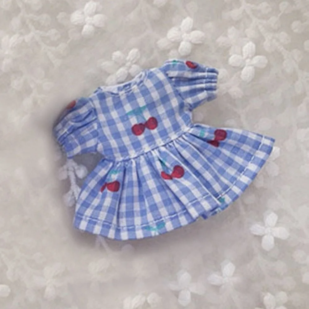 Obitsu11 Clothes Cute Floral Dress For 1/12BJD Dolls Princess Bubble Sleeved Dress For OB11 Dolls Clothes Accessories Kids Toys