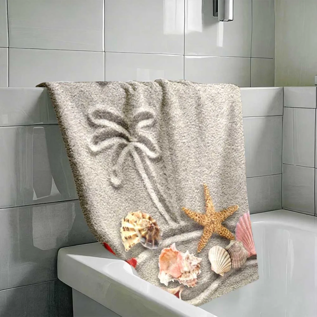 Palm Shell Beach Towel Soft Lightweight Absorbent for Beach Pool Camping Surfing Summer Essential Gift