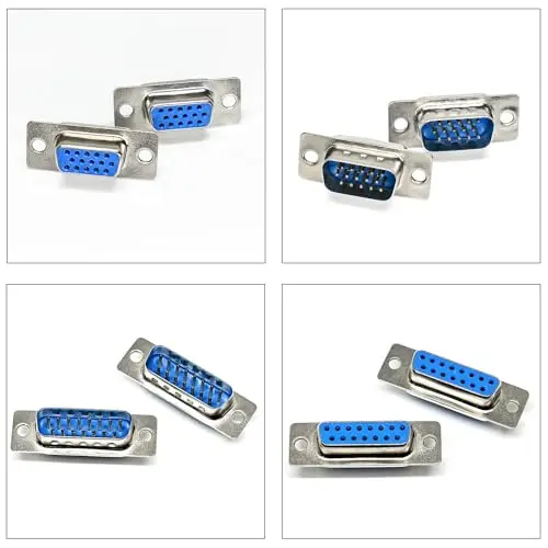 Db9 Db15 Dr9 Mannelijke Vrouwelijke Connector D, Db9 Wit/Blauw/Zwart D-Sub Soldeer Type & Db15 Dual & Drie Rijen Connector (Db9/DB15-Kit)