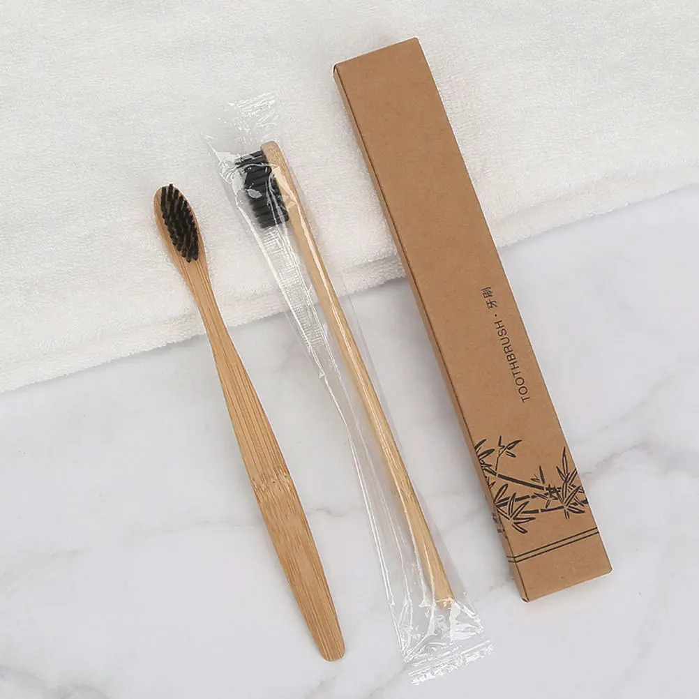 

3Pcs Eco-Friendly Bamboo Toothbrush Bristle Toothbrush Set for Sensitive Gums Safe Biodegradable Replacement for Daily