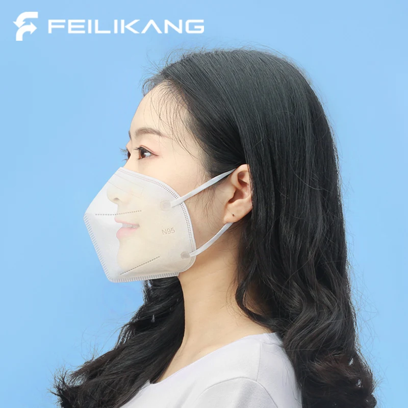 Feilikang 100PCS KN95 Dust Mask Safety Respirator Mask FFP2 Face Masks Mouth Dustproof Protective KN95 Fast Shipping Mascarilla