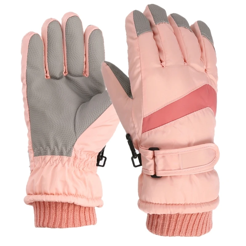 1 Paar wasserdichte Winter-Fäustlinge für Kinder, Vollfinger-Handschuhe, dicke warme Sport-Fäustlinge für Kinder für