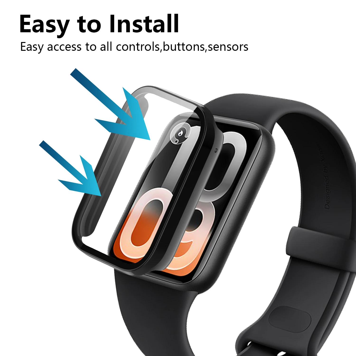 For Xiaomi Mi Band 10 Pro Case 2-in-1 Integrated PC Bumper + Tempered Glass Screen Protector Full Style Protective Cover Shell - view 3