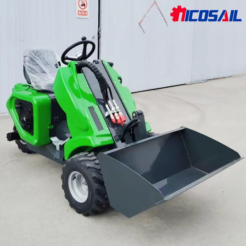 

New High Efficiency Mini 3-Wheel Skid Steer Loader Free Shipping Easy Operation Ideal for Landscaping Construction
