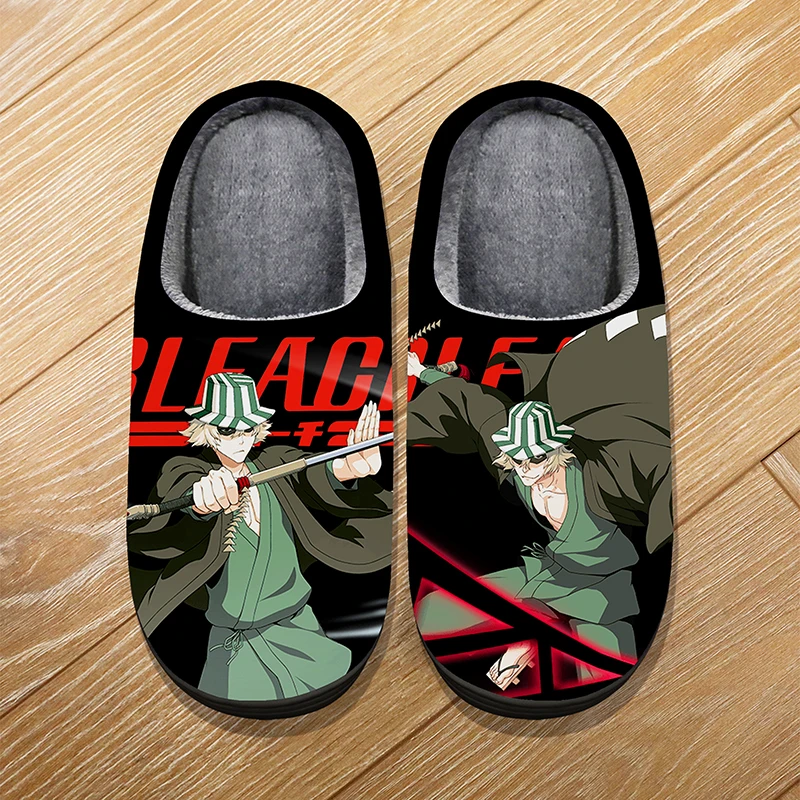 

Custom Size Winter Home Warm Cartoon Slippers For Adult Kids Anime BLEACH Urahara Kisuke Cosplay Indoor Cute Slippers