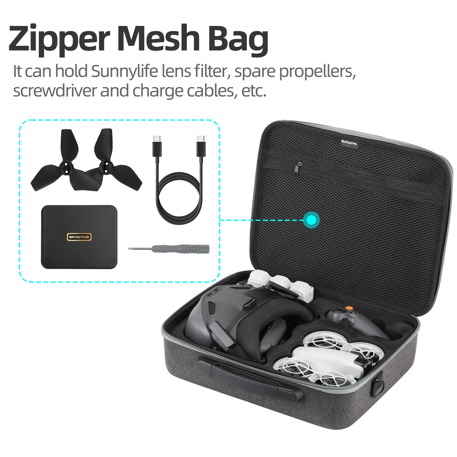 

Combo Bag For DJI NEO Motion Fly More Combo Goggles N3 DJI RC Motion 3 Large Capacity Storage Case With Sling Strap Handbag ACC