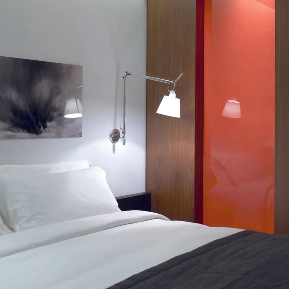 Italy Design Swing Arm Wall Lamp Telescopic Revolve Sconce Light for Bedroom Bedside Lamp Study Reading