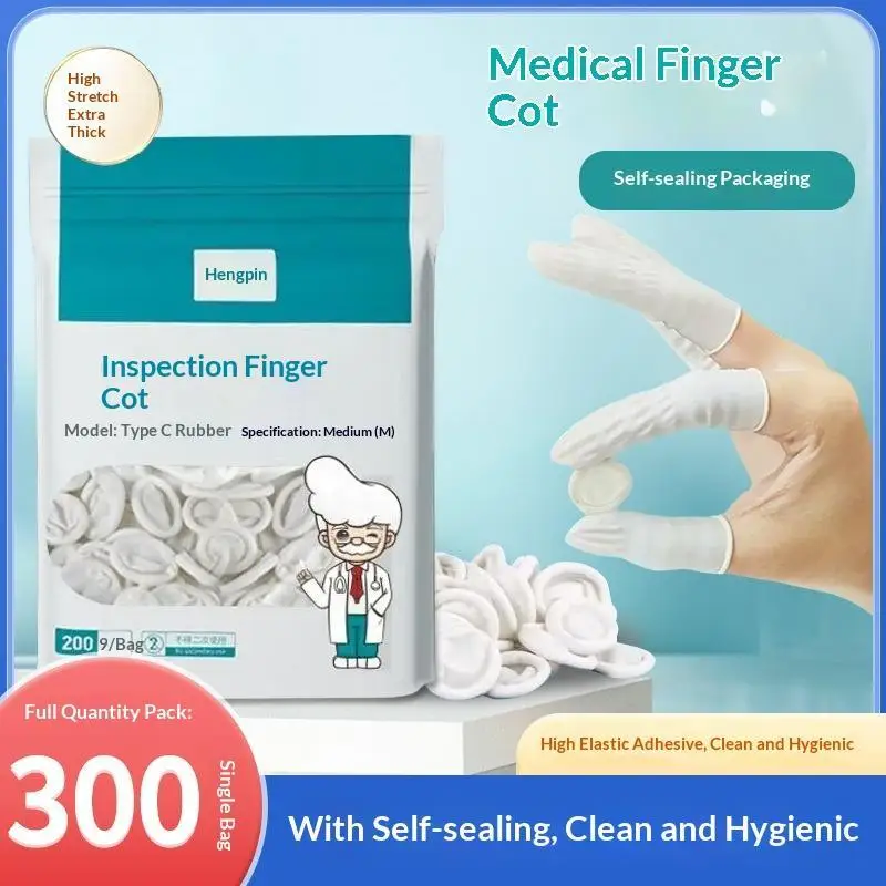 75/300pcs Disposable Finger Cots Finger Covers Protection Non-slip Anti-static For Beauty Cleaning Massage Electronic Repair