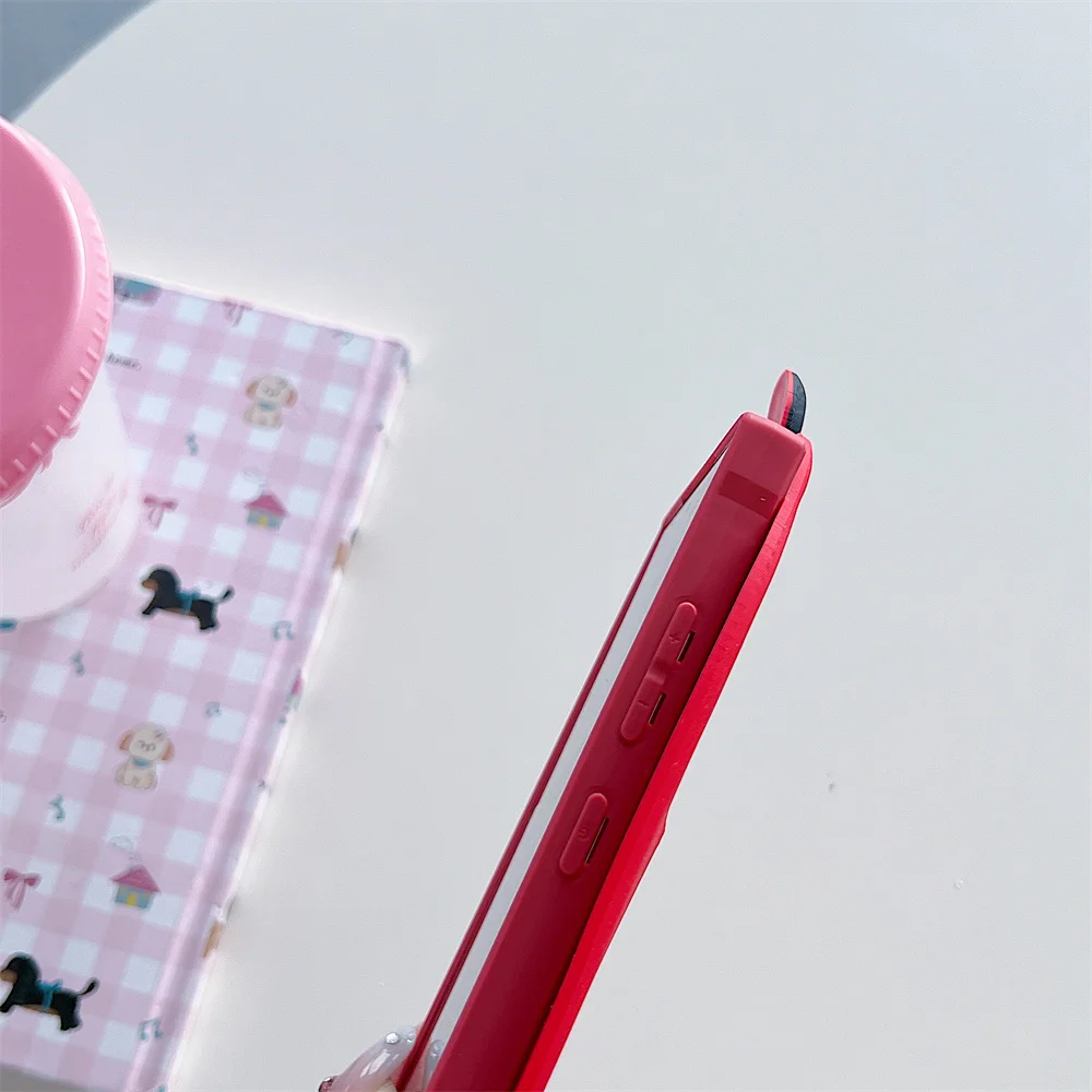 Kawaii 3D Trendy Fruit Worm Cute Phone Case for 17 Pro Max Soft Silicone Playful Fun Protective Cover for iPhone 16 15 14 13 Pro