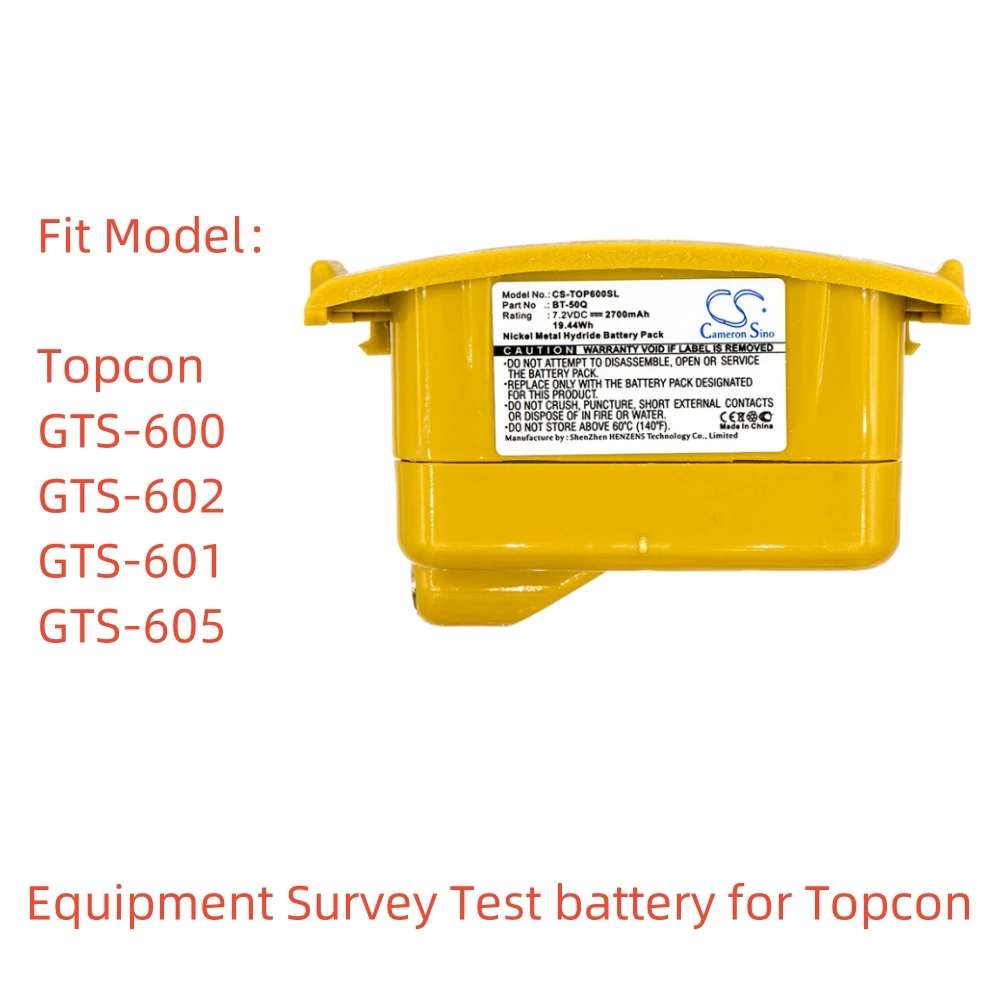 Ni-MH Equipment, Survey, Test Battery for Topcon,7.2V,2700mAh,GTS-600,GTS-602,BT-50Q