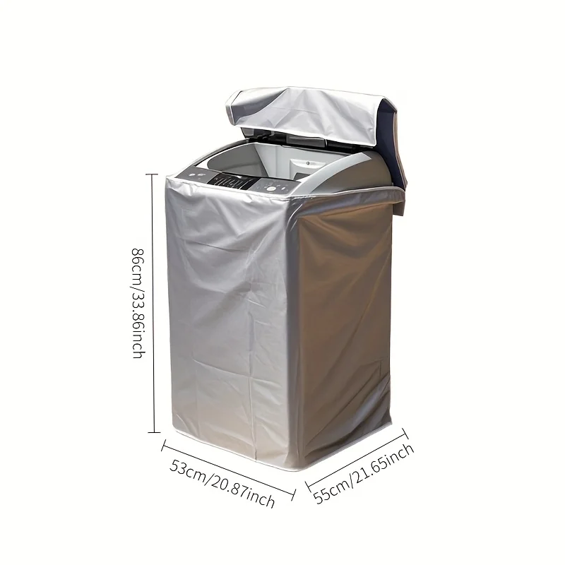 UV‑Resistant Fade‑Proof Anti‑Aging Protector with Elastic Edge, Dustproof Washer Cover Fits Most Washing Machine Models