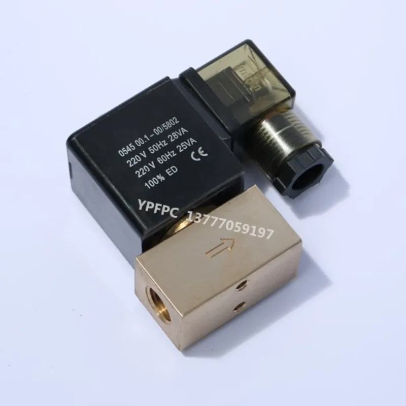 0545 Small two-position two-way high-pressure solenoid valve Normally closed pressure 8Mpa water valve Air valve AC220VDC24V