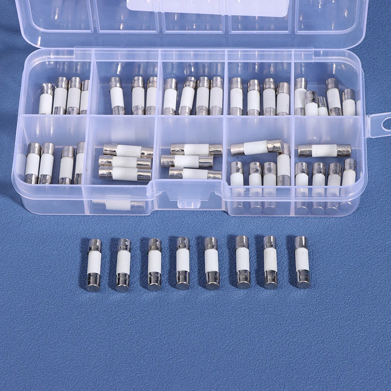 

100PCS Ceramic Fuse Cartridge 5MM X 20MM Slow Blow T 0.25A 0.5A 1A 2A 3A 5A 8A 10A 15A 20A 250V Ceramic Fuse Boxed