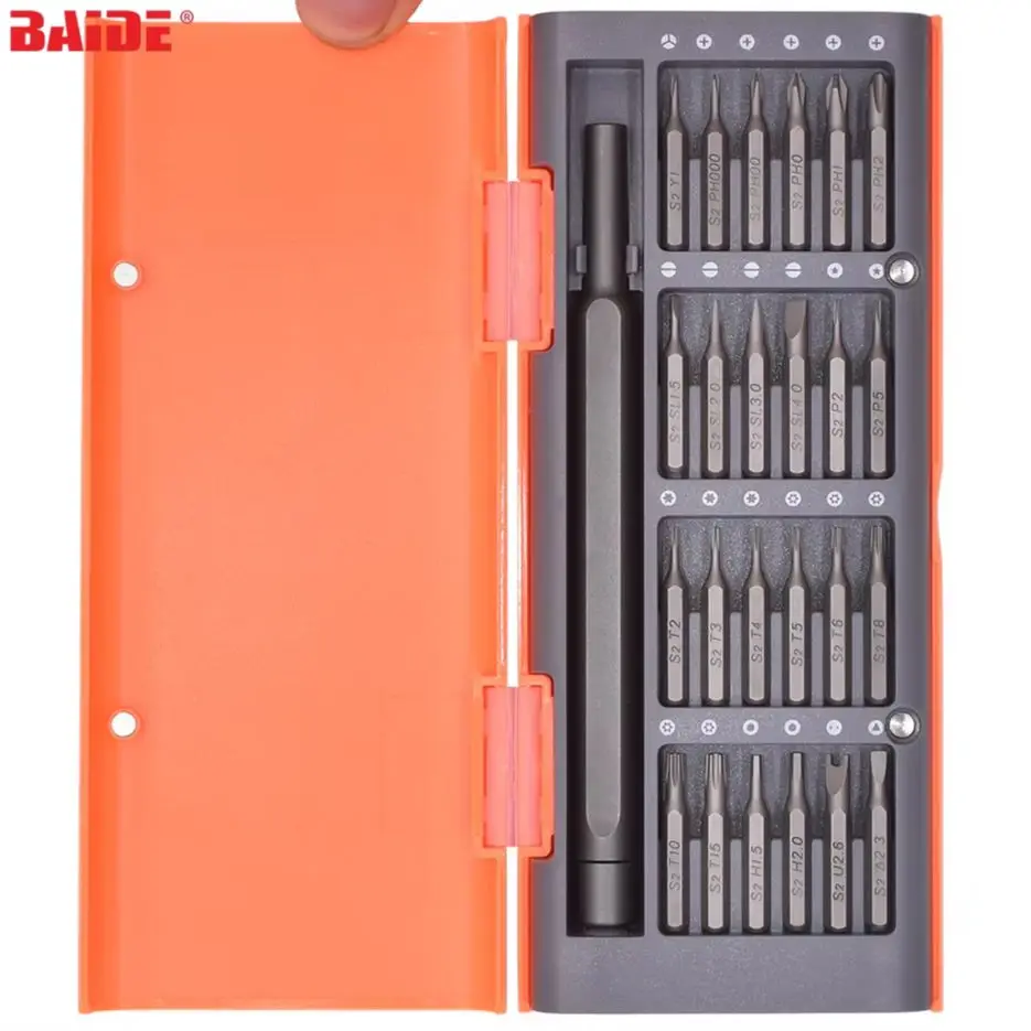 Новый стиль Orange Box Accept OEM Logo 24 в 1 Набор отверток с высококачественными прецизионными инструментами S2 Bit для Mi 60 компл./лот Новый стиль Orange Box Accept OEM Logo 24 в 1 Набор отверток с высококачественными прецизионными инструментами S2 Bit для Mi 60 компл./лот