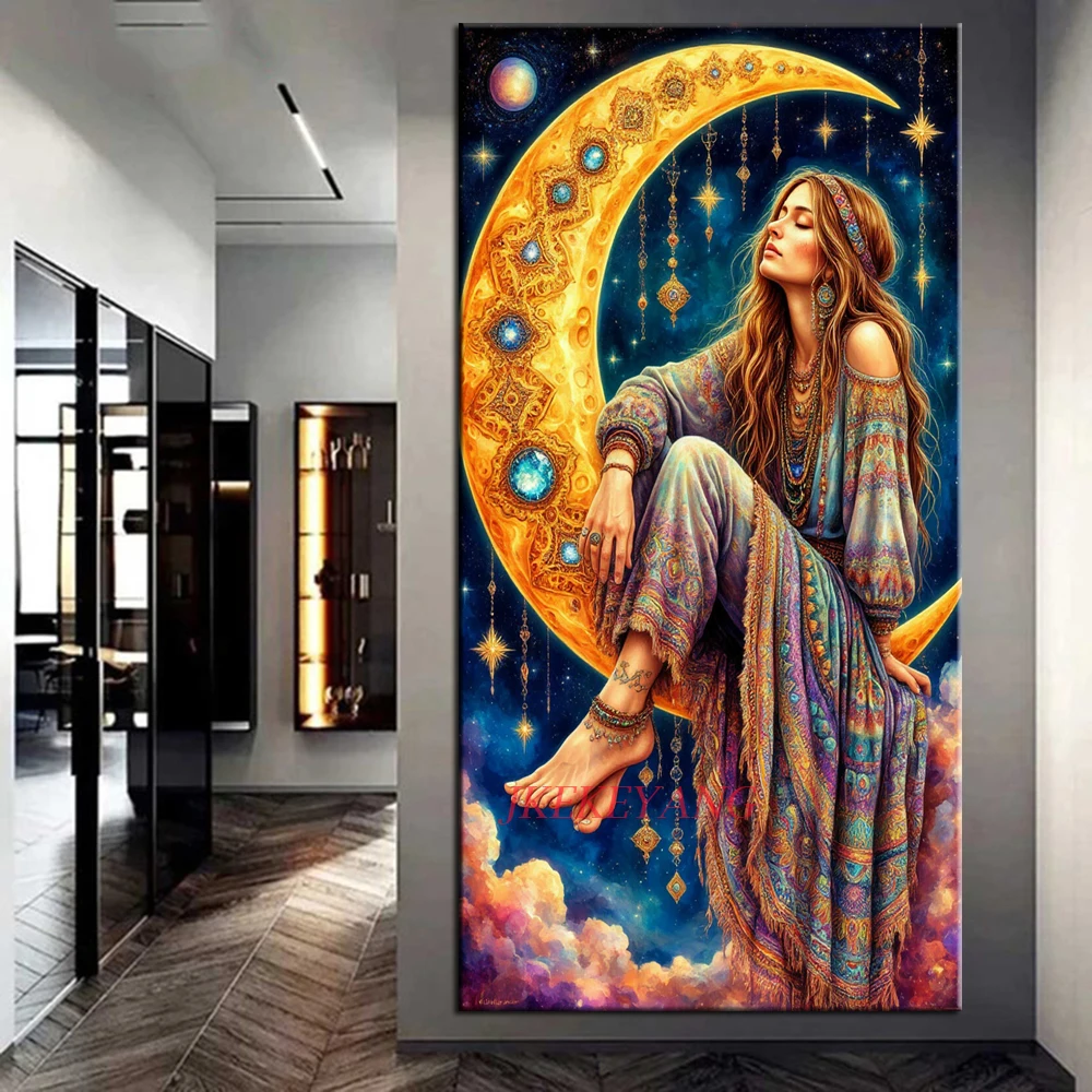 Diviner and the Moon Picture DIY Diamond Painting Cross Stitch Kit Full Drills Diamond Mosaic New Collection Home Decor Gift