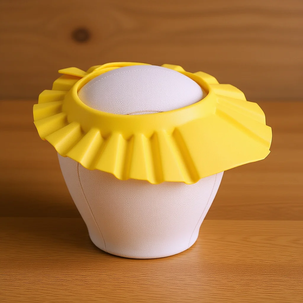 

Baby Adjustable Shower Cap 3-6 Years Waterproof Hair Wash Shield for Eyes Ears Protection Bright Yellow Infant Bathing Hat