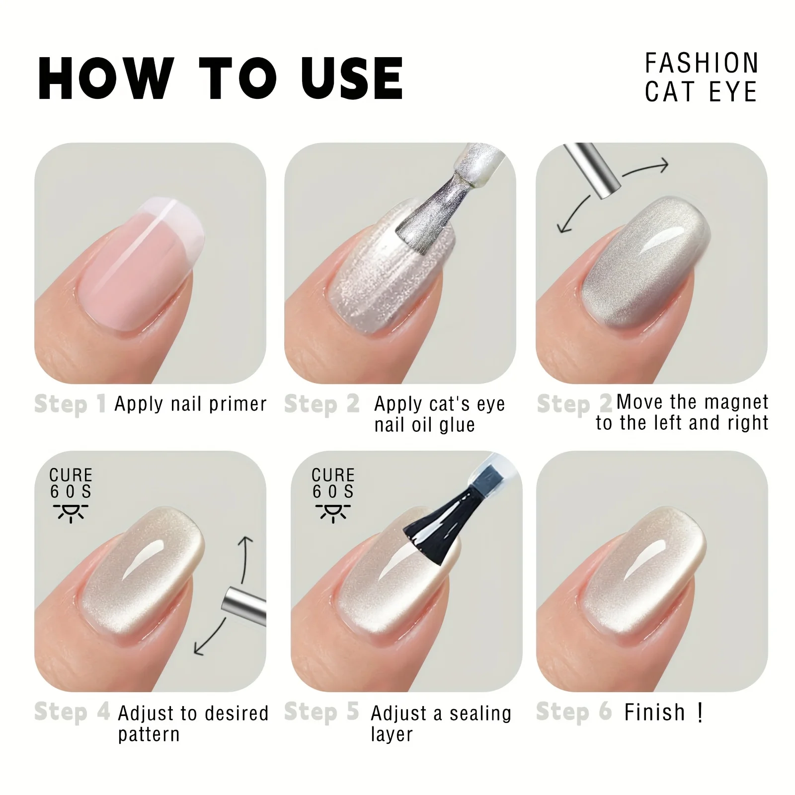 Nail Art Magnetic Stick Wand Pen Multiple Styles Cat Eye Nail Magnet Stick for Cat Eye UV Gel Polish Magic Manicure Design Tool