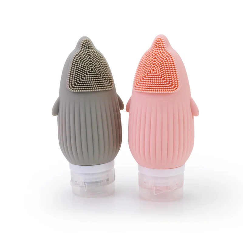 Bottiglia da viaggio per liquidi Contenitori da viaggio cosmetici in silicone a prova di perdite approvati TSA, per shampoo, lozione, articoli da toeletta