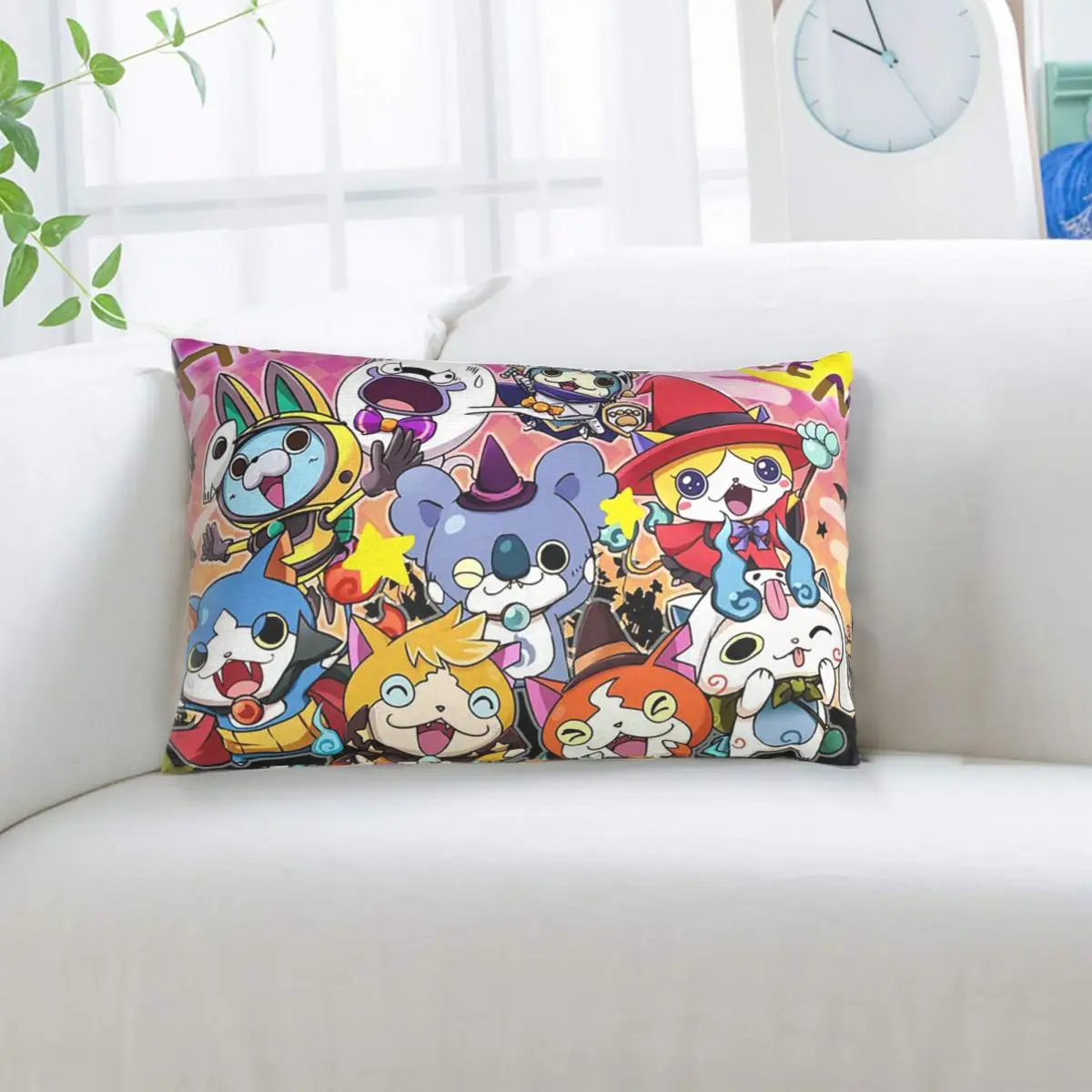 Yo-Kai Watch Cartoon Game Rectangle Pillowcase Cushion Cover Decorative Bedroom Bed Home Comfort Throw Pillow