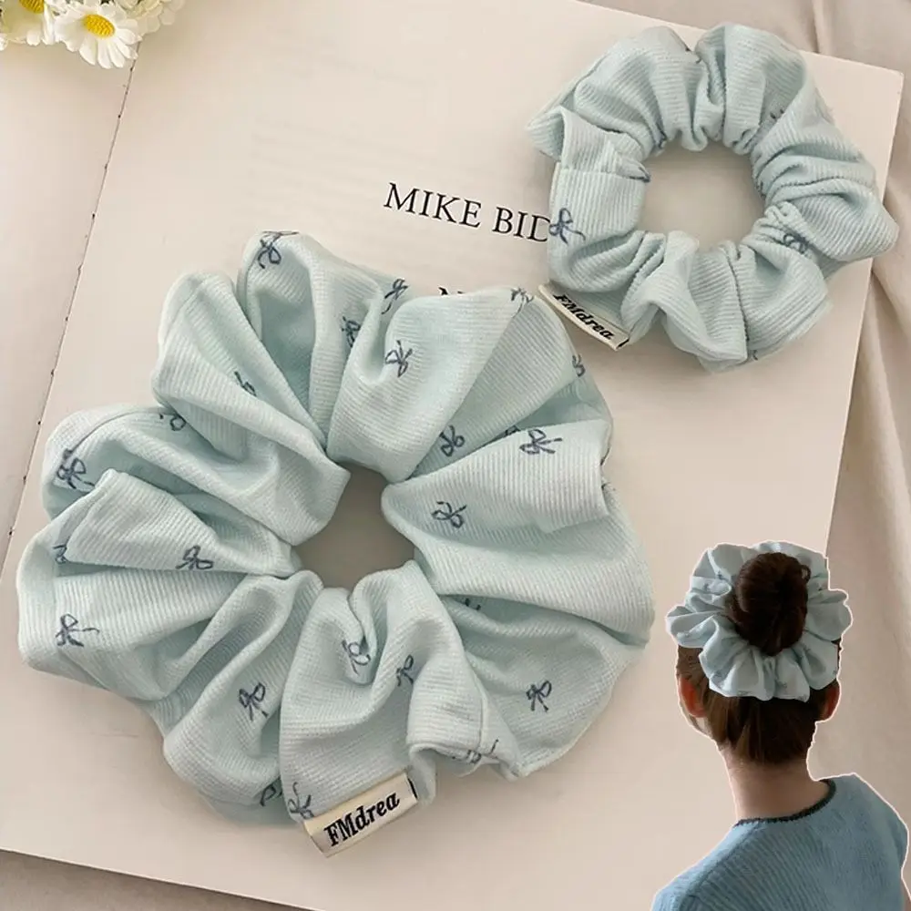 

Kawaii High Elasticity Blue Bow Hair Ties Handmade Ponytail Holder Hair Rope