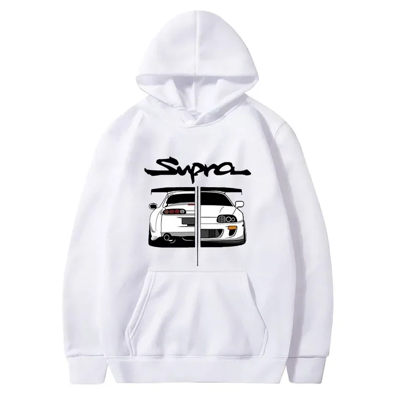 Initial D Supra Teen Hoodies Men Women JDM Manga Print Loose Casual Long Sleeve Japanese Fashion Sporty Boy Pullover Sweatshirt